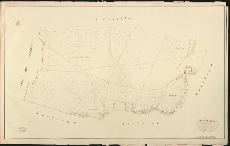Guiseniers. Section A _ du Village _ 2e et dernière Feuille