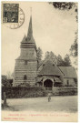 Beauficel-en-Lyons. L'Eglise (XIVe. Siècle). Porche en bois sculpté.