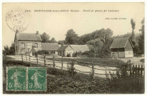 Fontaine-sous-Jouy. Pont et place de Launay.