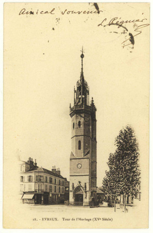 Evreux-Ville. Tour de l'Horloge (XVe Siècle).