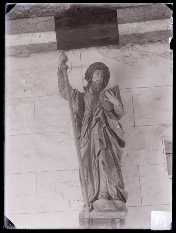 Église du Fidelaire (Eure), statue de Saint-Jacques Le Majeur.