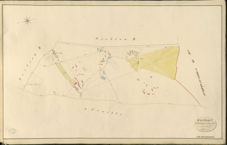 Breteuil-sur-Iton. Section C _ de Bordigny et de Riguerolles _ 1re de 2 Feuilles