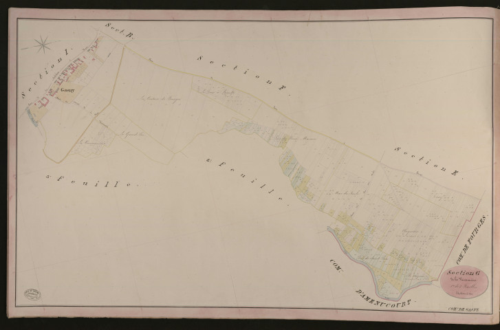 Gasny. Section G _ de la Vausonnière _ 1re de 3 Feuilles