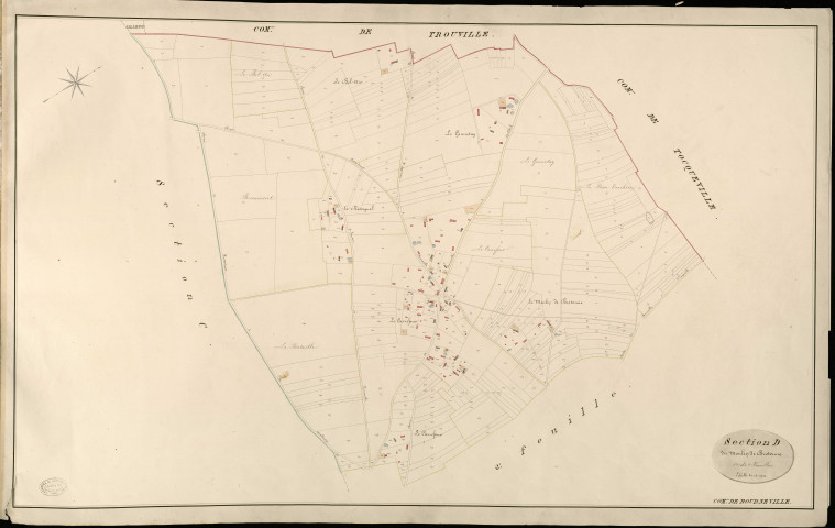 Bourneville. Section D _ du Moulin de Brotonne _ 1re de 2 Feuilles