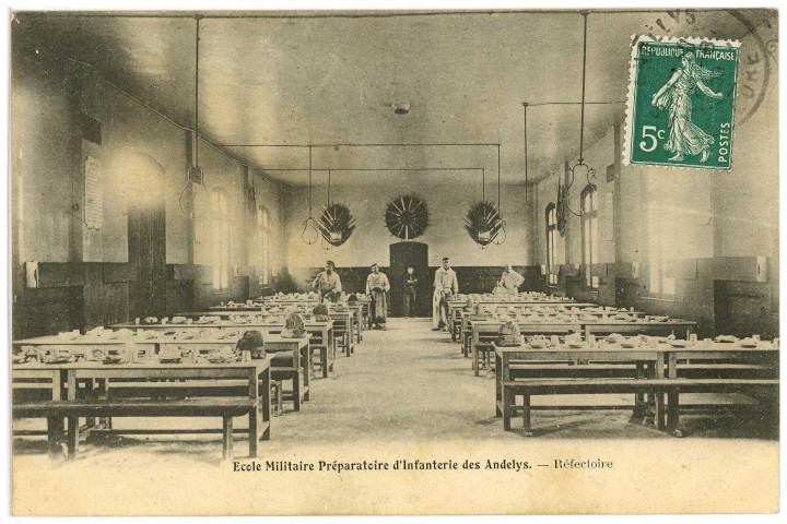 Andelys (Les). Ecole Militaire préparatoire d'Infanterie des Andelys. - Réfectoire.