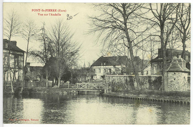 Pont-Saint-Pierre. Vue sur l'Andelle.