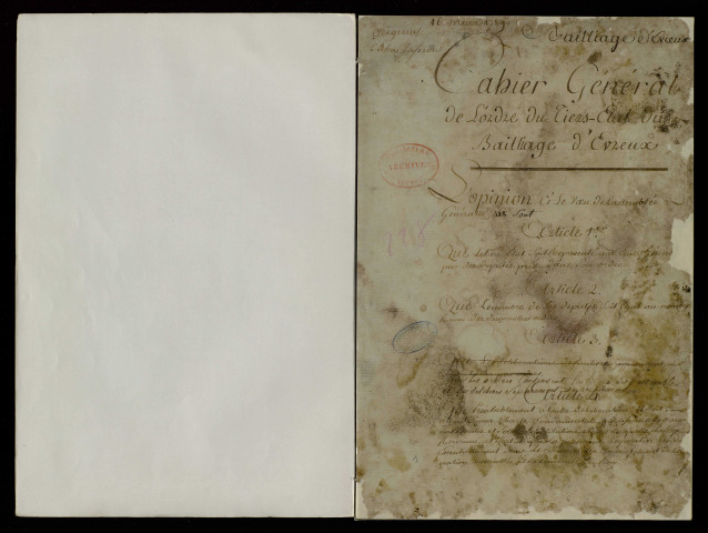 Cahier manuscrit.