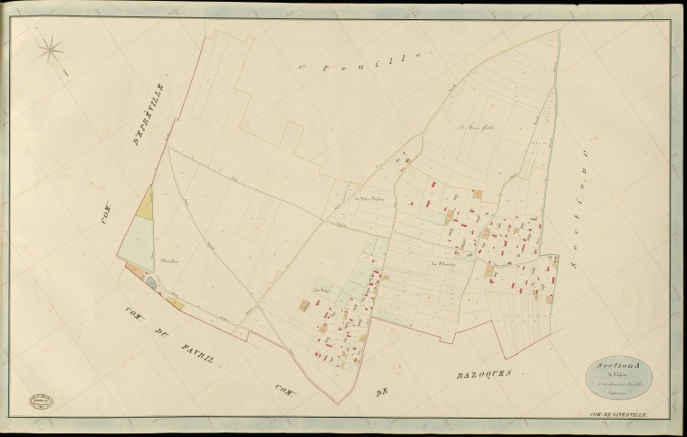 Giverville. Section A _ de l'Eglise _ 2e et dernière Feuille