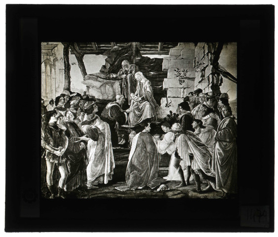 Musée de Florence (Italie), tableau de Botticelli « l'Adoration des mages ».