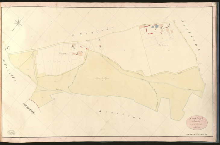 Lyons-la-Forêt. Section B _ des Tainières _ 4e de 6 Feuilles