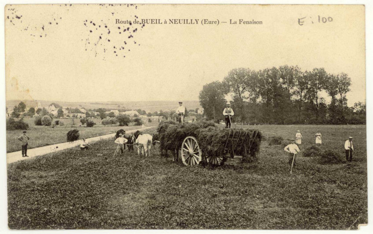 Bueil. Route de Bueil à Neuilly-La Fenaison.