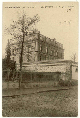 Evreux-Ville. La Banque de France.