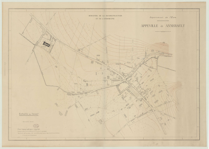 Appeville-Annebault _ MRU _ Plan topographique régulier.