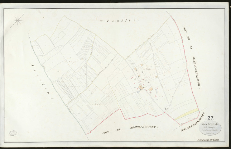 Notre-Dame-du-Hamel. Section B _ de la Mésangère _ 2ème et dernière feuille _ Echelle de 1 à 2500
