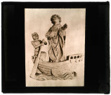 Église de Touville (Eure), haut-relief de Saint-Vulfran.