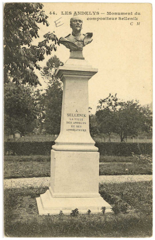 Andelys (Les). Le Monument du compositeur Sellenik.