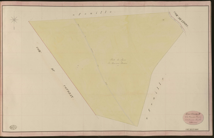 Puchay. Section B _ des hautes et basses Landes _ 4e et dernière Feuille
