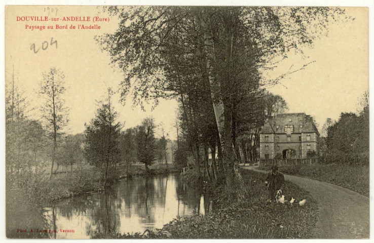 Douville-sur-Andelle. Paysage au Bord de l'Andelle.