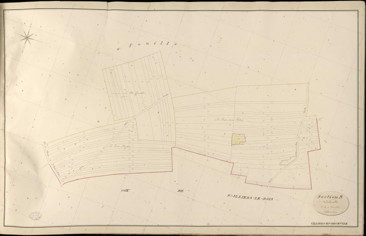 Villiers-en-Désœuvre. Section B _ de la harelle _ 3e de 4 Feuilles