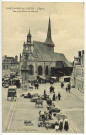 Saint-André-de-l'Eure. L'Eglise - Vue prise Place du Marché.