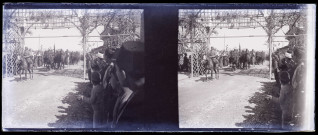 Défilé militaire des partisans de Fayçal Ibn Hassein à Alep (Syrie).