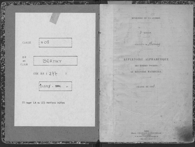 Bernay. Répertoire alphabétique (1908)