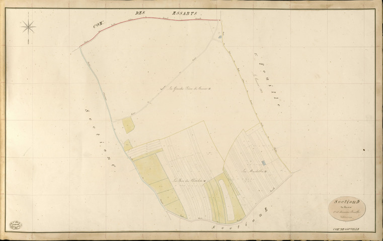 Gouville. Section D _ du Cornier _ 2e et dernière Feuille