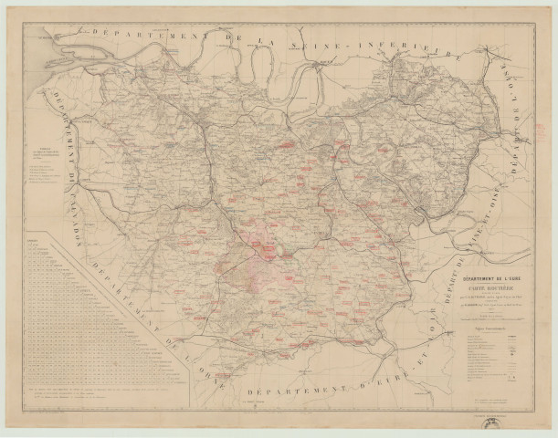 Carte routière du département de l'Eure