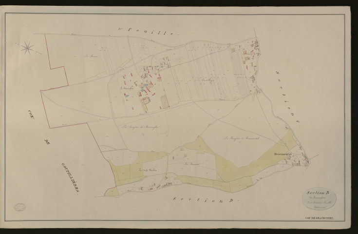 Beaumontel. Section B _ du Boscanglier _ 3e et dernière Feuille