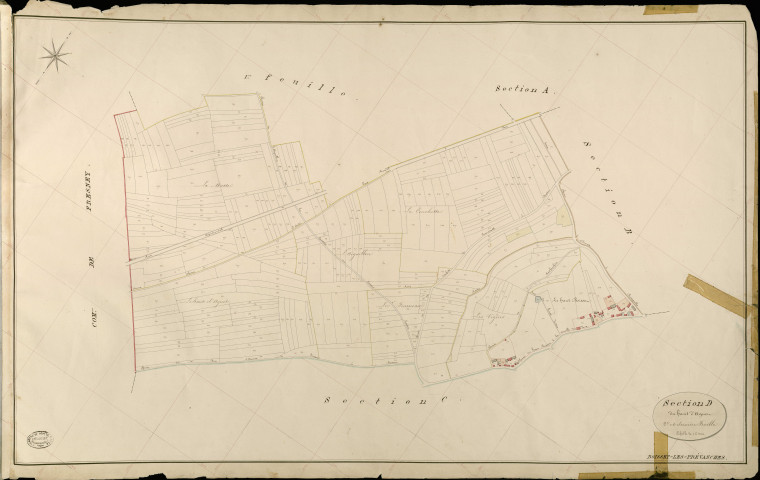 Boisset-les-Prévanches. Section D _ du haut d'Aguet _ 2e et dernière Feuille