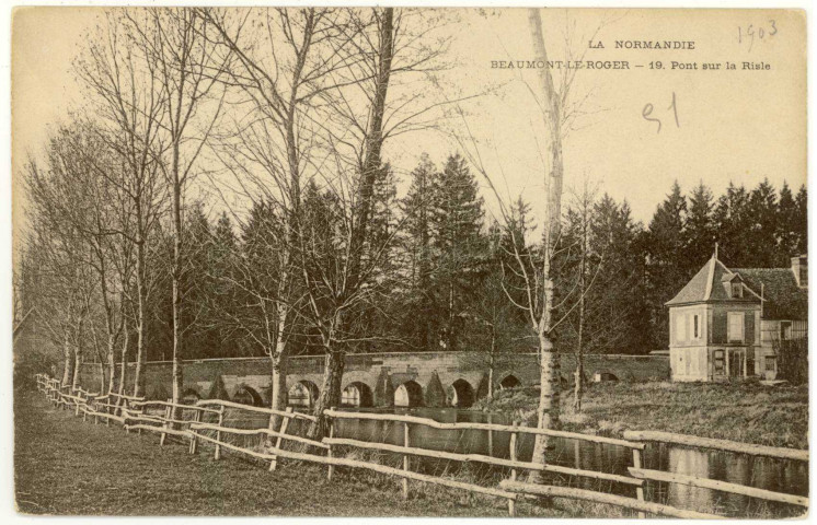 Beaumont-le-Roger. Pont sur la Risle.