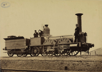 photographie représentant une locomotive
