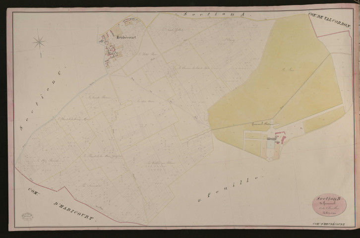 Heubécourt. Section B _ de Grumesnil _ 1re de 2 Feuilles