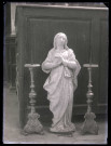 Église de Prey (Eure), statue d'une sainte.