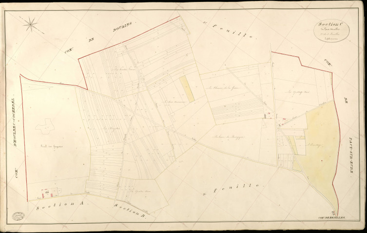 Ménilles. Section C _ du haut Menilles _ 2e de 3 Feuilles