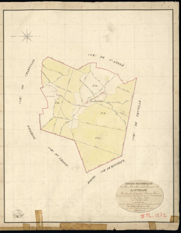 Futelaye (La). Tableau d'assemblage _ du Plan Parcellaire de la Commune de La Futelaye _ Canton de Saint André - Evreux - Eure. _ Terminé sur le Terrain le 10 Decembre 1839, sous l'administration de M. Passy, Préfet _ M. Labiche, Maire _ et sous la Direction de M. Marel, Directeur des Contributions directes _ M. Le Fébure, Géomètre en Chef. _ Par M. Lenglet, Géomètre de 1re classe.