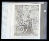 Illustrations extraites d'un ouvrage sur Toutankhamon « Dossier du trône de Tout-Ankh-Amon ».
