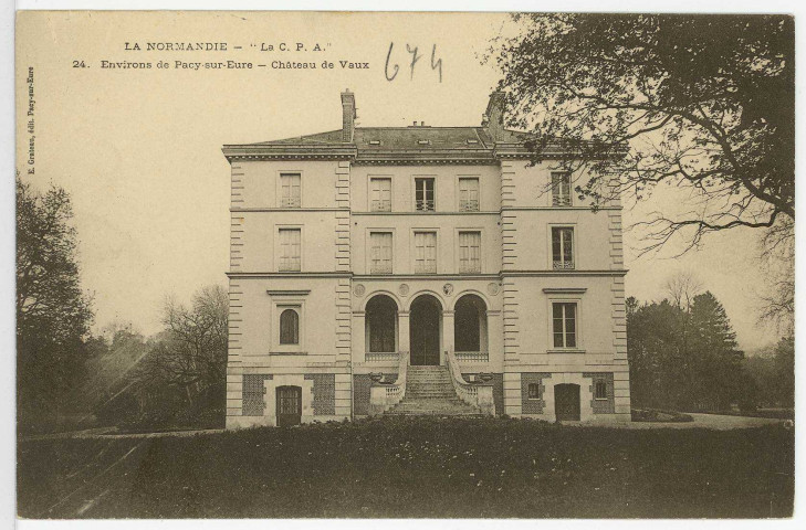 Vaux-sur-Eure. Environs de Pacy-sur-Eure. - Château de Vaux.