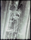 Archivolte de l'église Saint-Maclou de Rouen (Seine-Maritime) représentant l'Annonciation.