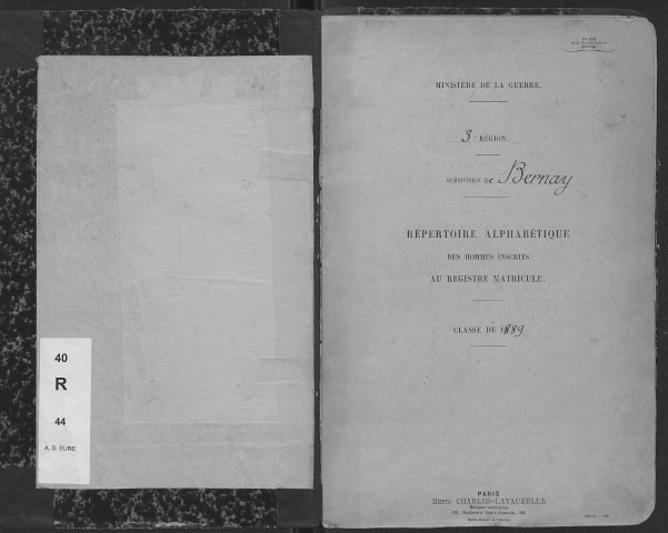 Bernay. Répertoire alphabétique (1889)