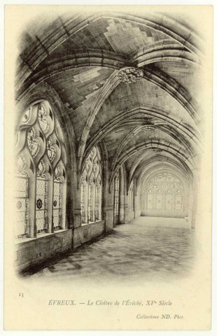 Evreux-Ville. Le Cloître de l'Evêché, XVe siècle.