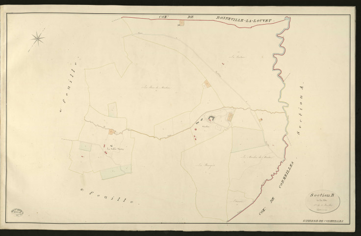 Saint-Pierre-de-Cormeilles. Section B _ de la Côte _ 1re de 4 Feuilles