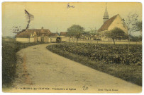 Mesnil-sur-l'Estrée (Le). Presbytère et Eglise.