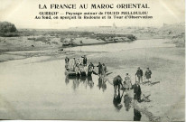 GUERCIF - Paysage autour de l'OUED MELLOULOU. Au fond on aperçoit la Redoute et la tour d'Observation