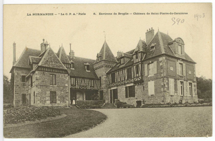 Saint-Pierre-de-Cernières. Environs de Broglie - Château de Saint-Pierre-de-Cernières.