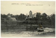 Aizier. Le port et le bourg.