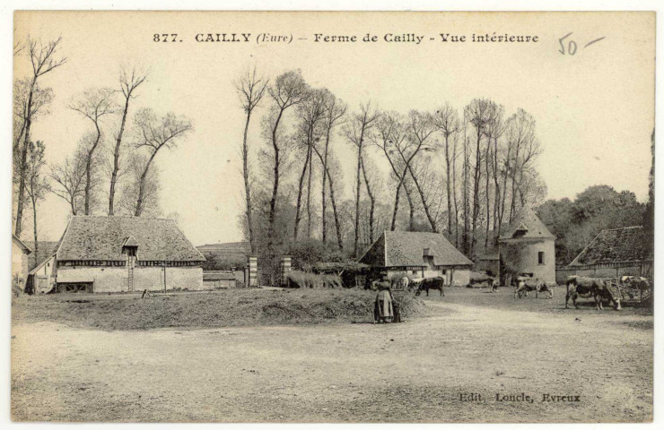Cailly-sur-Eure. Ferme de Cailly-Vue Intérieure.