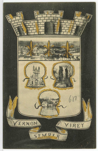 Vernon-Ville. Carte souvenir.