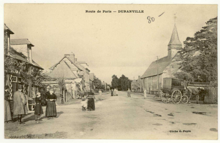 Duranville. Route de Paris.