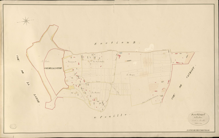 Saint-Ouen-de-Thouberville. Section C _ de l'Enclave _ 1re de 2 Feuilles